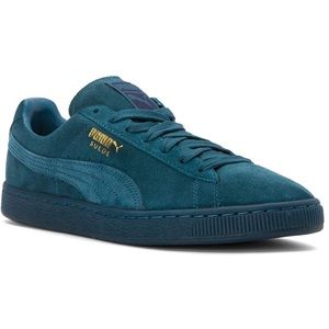 Retro teal suede Puma sneakers